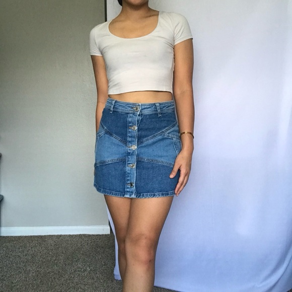 Colorblock Mid Rise Mini Skirt - Picture 8 of 8